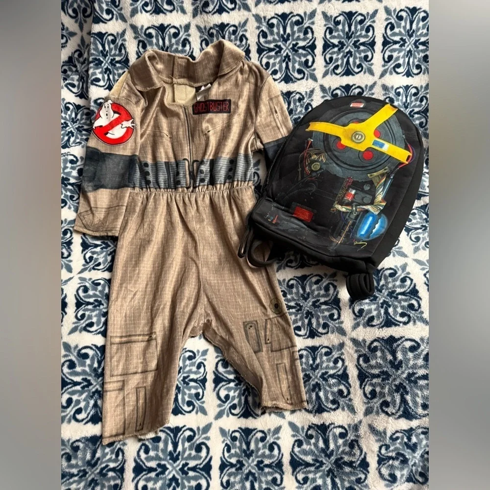 Kids Ghostbuster’s Halloween Costume with Backpack Sz 12-18 months